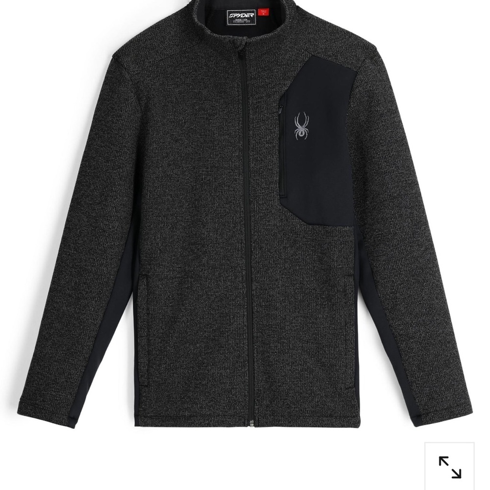 Spyder Men's Bandit full zip jacket ( limestone black)